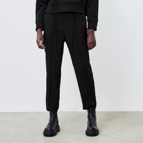 ZARA COMFY BLACK DRAWSTRING PANT - Picture 1 of 6